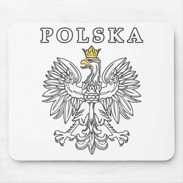 Alfombrilla De Ratón Polska con águila polaca (Frente)