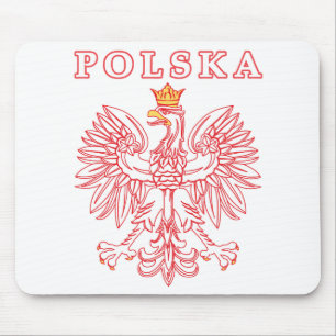 Alfombrilla De Ratón Polska Con Águila Polaca Roja
