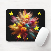Polvo de Color Vibrante Explosión con Estrella Ama