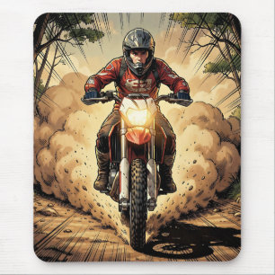 Alfombrilla De Ratón Polvo y Determinación Motocross a Toda Velocidad