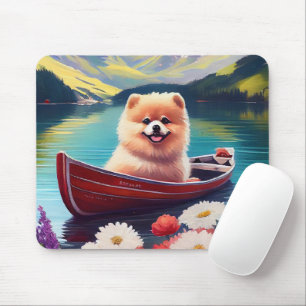 Alfombrilla De Ratón Pomerania en una paleta: Una aventura escénica