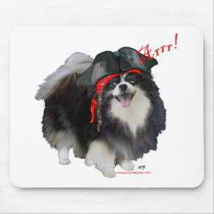 Alfombrilla De Ratón Pomerania Negra Pirata - Arrr!