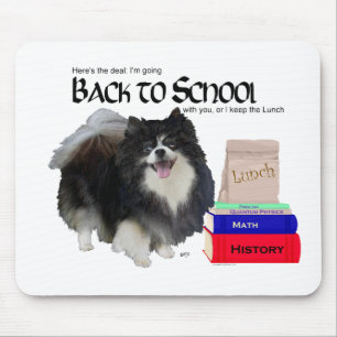 Alfombrilla De Ratón Pomerania Negra Regreso a Clases