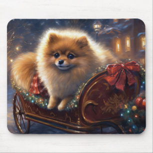 Alfombrilla De Ratón Pomerania Temporada Navideña Cepillada 