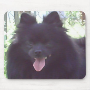 Alfombrilla De Ratón Pomeranian negro Mousepad