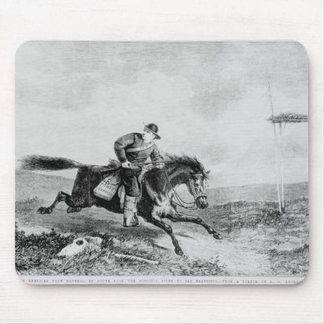 Alfombrilla De Ratón Pony Express americano (Frente)
