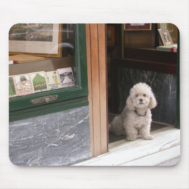 Alfombrilla De Ratón Poodle de enano blanco (Frente)