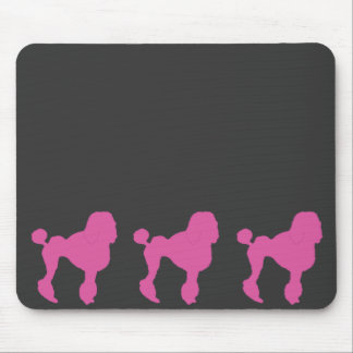 Alfombrilla De Ratón Poodle de fieltro rosa de los años 50