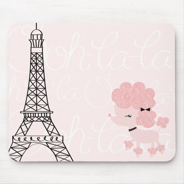 Alfombrilla De Ratón Poodle francés Personalizado (Frente)