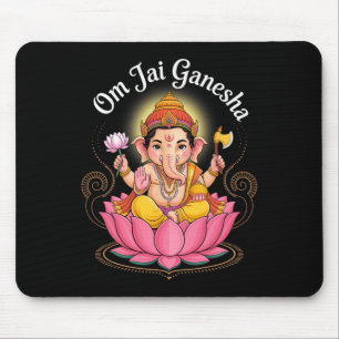 Alfombrilla De Ratón Pooja hindú Ganesha Elefante Dios India Meditación
