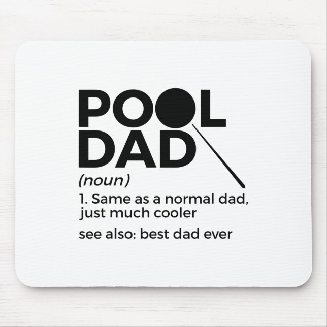 Alfombrilla De Ratón Pool Dad Definition Funny Billiards Best Dad (Frente)
