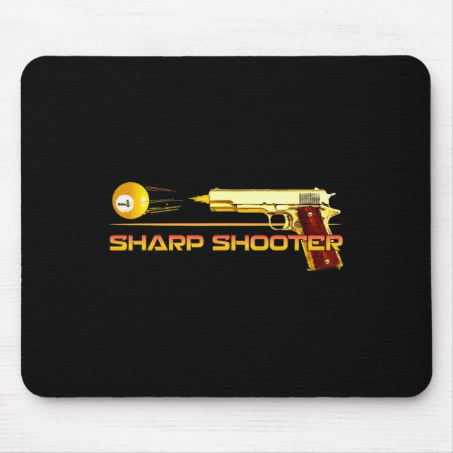 Alfombrilla De Ratón Pool Ll Sharp Shooter Billiards Gun Yellow (Frente)