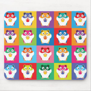 Alfombrilla De Ratón Pop Art Hamsters Mouse Mouse Pad