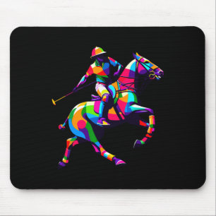 Alfombrilla De Ratón Pop Art Polo Hípica Caballos Hípicos Hogares Ecues