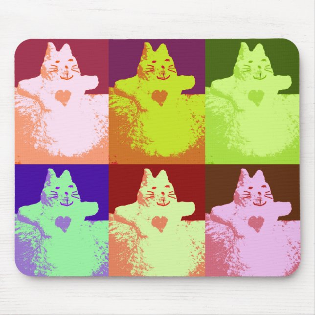 Alfombrilla De Ratón Pop Art Snow Kitty (Frente)