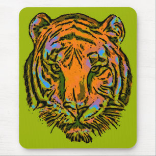 Alfombrilla De Ratón Pop Art TIGER HEAD + tu trasero. e ideas