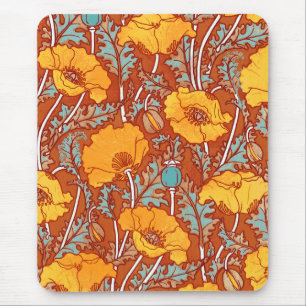 Alfombrilla De Ratón Poppies de época ~ Mousepad