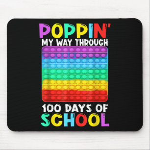 Alfombrilla De Ratón Poppin My Way Through 100 Days Of School Happy 100