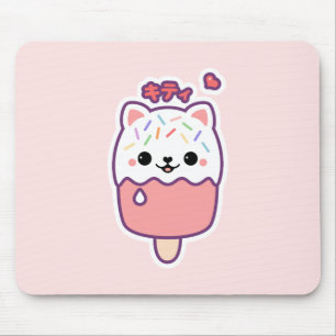 Alfombrilla De Ratón Popsicle lindo del gato
