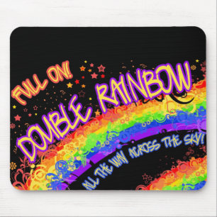 Alfombrilla De Ratón ¡Por completo en el arco iris doble Mousepad con