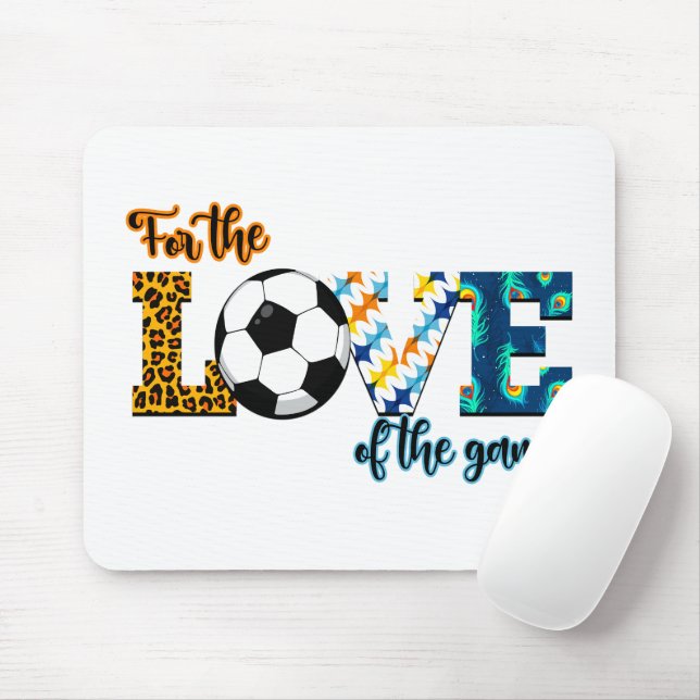 Alfombrilla De Ratón Por El Amor Del Juego De Fútbol Mamá Leopard (Con ratón)