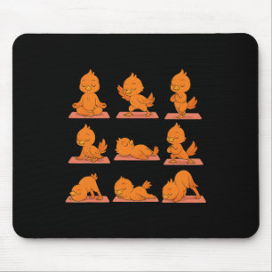 Alfombrilla De Ratón Por Fénix haciendo yoga vegano Kawaii Zen