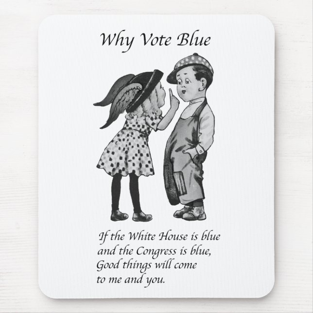 Alfombrilla De Ratón Por qué votar totalmente azul en 2028 (Frente)