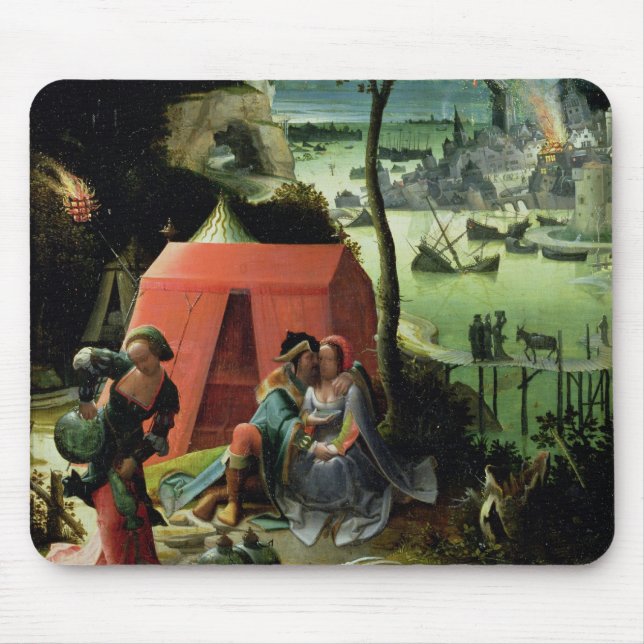 Alfombrilla De Ratón Porción y sus hijas (aceite en el panel) (Frente)