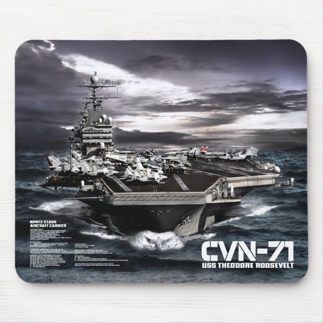 Alfombrilla De Ratón Portaaviones Theodore Roosevelt Almohadilla del ra (Frente)