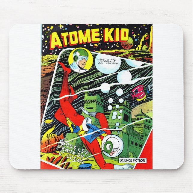 Alfombrilla De Ratón Portada de ciencia ficción retro - Comics francese (Frente)