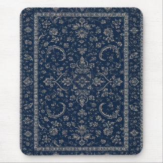 Alfombrilla De Ratón Portapapeles floral persa azul marino