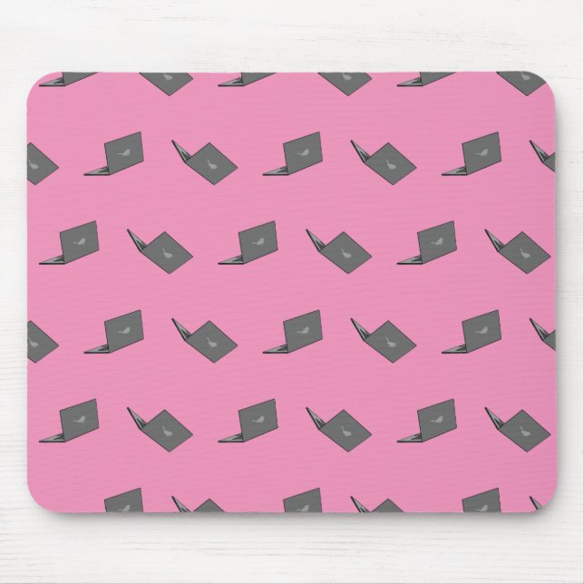 Alfombrilla De Ratón Portátil gris con Personalizado de logotipo de páj (Frente)