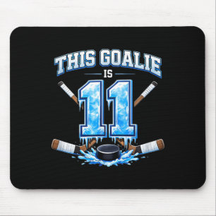 Alfombrilla De Ratón Portero de hockey sobre hielo en cumpleaños de 11