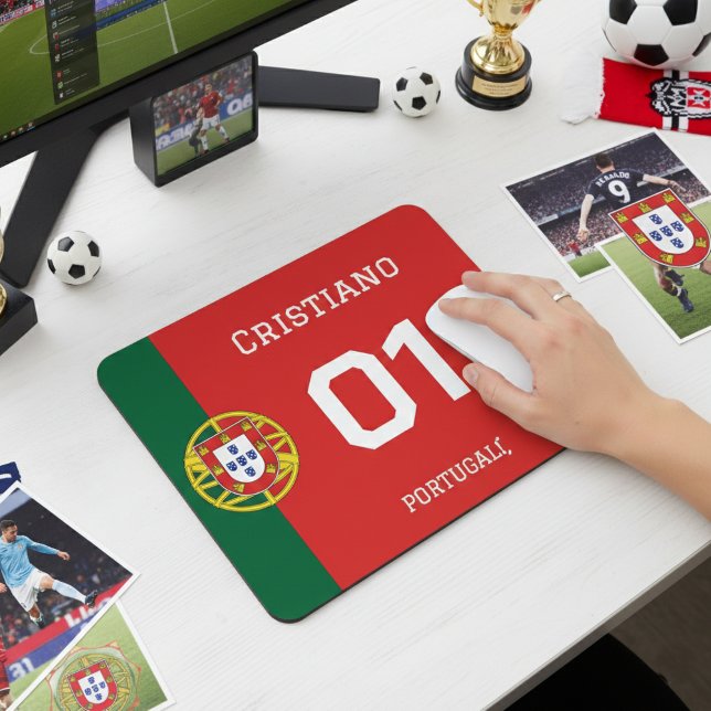 Alfombrilla De Ratón Portugal Soccer Legend Custom Name Desk Mat  (Subido por el creador)