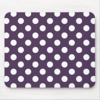 Pos de polka blanco sobre púrpura de ciruela