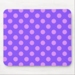 Alfombrilla De Ratón Pos de polka de Lilac en periwinkle<br><div class="desc">Pos de polka de Lilac en periwinkle</div>