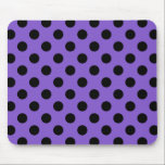 Alfombrilla De Ratón Pos de polka negro sobre lavanda<br><div class="desc">Pos de polka negro sobre lavanda</div>