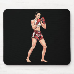 Alfombrilla De Ratón Posición de Muay Thai Comt Deportes Un fanático de