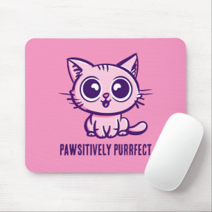 Alfombrilla De Ratón Positivamente Perfecta, Hermosa Gatita Manga