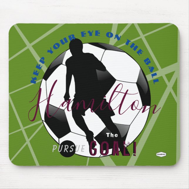 Alfombrilla De Ratón Positividad Soccer Mousepad Lime Green HAMbyWG (Frente)