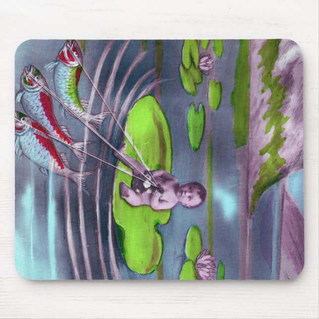 Alfombrilla De Ratón postal francesa de April Fool (Frente)