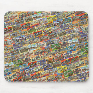 Alfombrilla De Ratón Postal Mousepad de Tejas del vintage