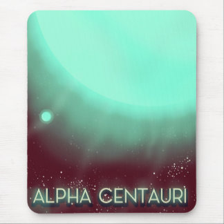 Alfombrilla De Ratón Poster de arte espacial Alpha Centauri