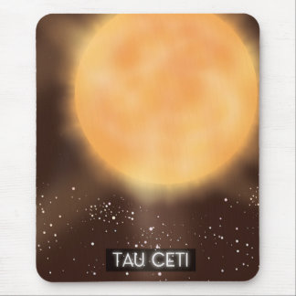Alfombrilla De Ratón Poster de arte espacial Tau Ceti