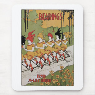 Alfombrilla De Ratón Poster de bicicletas de transporte