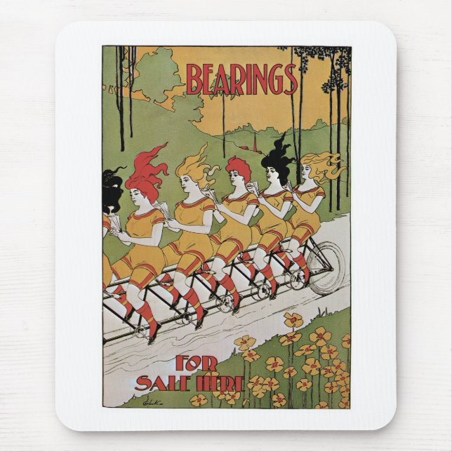 Alfombrilla De Ratón Poster de bicicletas de transporte (Frente)