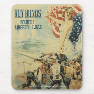 Alfombrilla De Ratón Poster de bonos de guerra de la Primera Guerra Mun