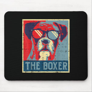 Alfombrilla De Ratón Poster de Boxer Obama ama al perro Mascota animal