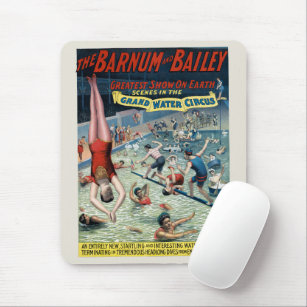 Alfombrilla De Ratón Poster de circo vintage de Barnum y Bailey