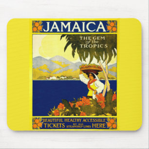 Alfombrilla De Ratón Poster de Jamaica amarilla